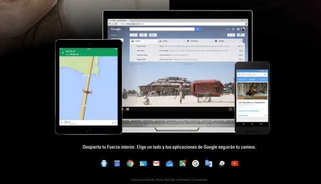 ¿Eres friki?.Personaliza Google con Star Wars. Todas las apps de Google como Gmail, Youtube, Google Maps y Chrome