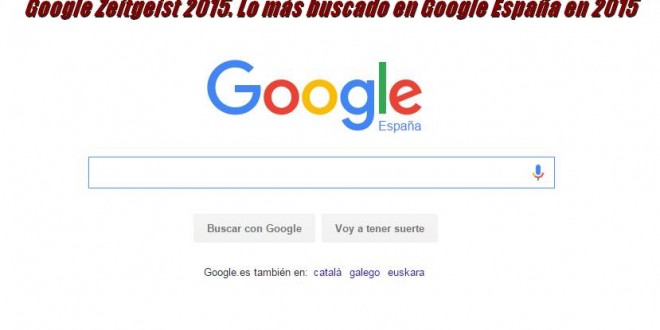 Google Zeitgeist 2015. Lo más buscado en Google España en 2015