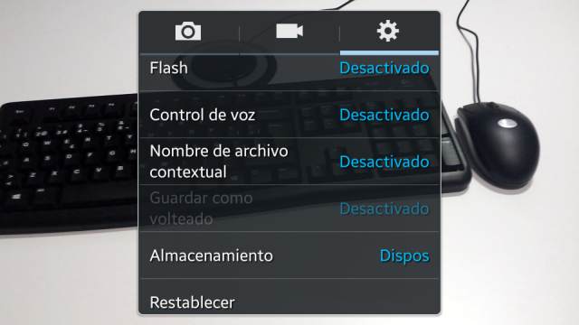 Paso 5.1 Buscar almacenamiento en el menú de la cámara de Samsung Galaxy