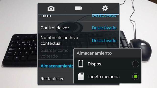 Paso 6 Elegir Alamcenamiento Tarjeta de memoria en el Samsung Galaxy