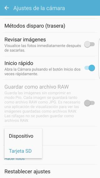 Paso 3.1 tutorial Cómo guardar las fotos de la cámara en la microSD en los Samsung Galaxy S/ Android 6.0