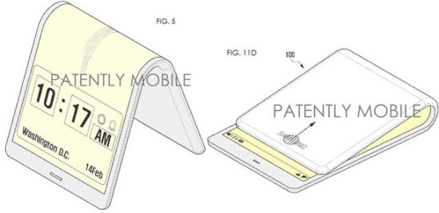 patente apertura Galaxy X, el móvil plegable de Samsung para el 2017