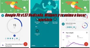 Google Fit v1.57 Rediseño, Widgets y te anima a hacer ejercicio