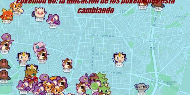 Pokémon Go: la ubicación de los pokémones está cambiando