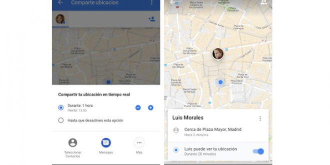 Comparte tus viajes y tu ubicación en tiempo real con Google Maps