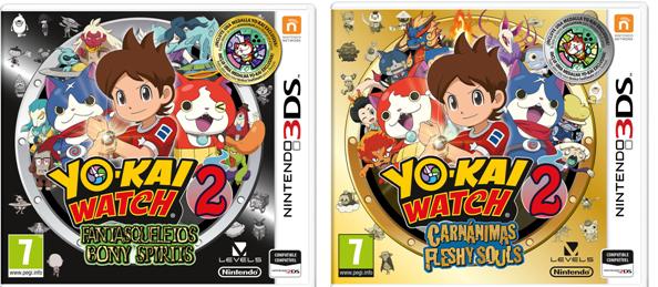 YO-KAI WATCH 2: Fantasqueletos y YO-KAI WATCH 2: Carnánimas para Nintendo 3DS
