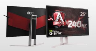 AOC presenta el monitor de AGON de 240Hz con G-SYNC para los gamers más exigentes