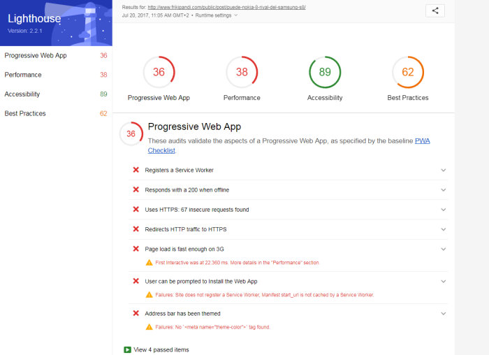 lighthouse resultados wpo. Prueba la velocidad de tu sitio en dispositivos móviles para mejorar el WPO y SEO