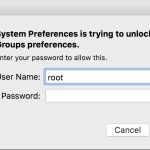 Inicio de sesión del usuario administrador root sin contraseña permitido en Mac OSX High Sierra