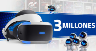 Las ventas de Playstation VR superan los 3 millones de unidades en todo el mundo