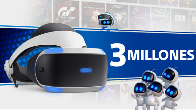 Las ventas de Playstation VR superan los 3 millones de unidades en todo el mundo