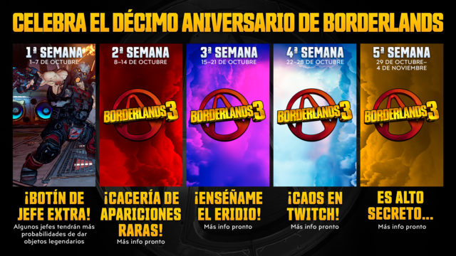 Un mes de recompensas para celebrar el décimo aniversario de Borderlands