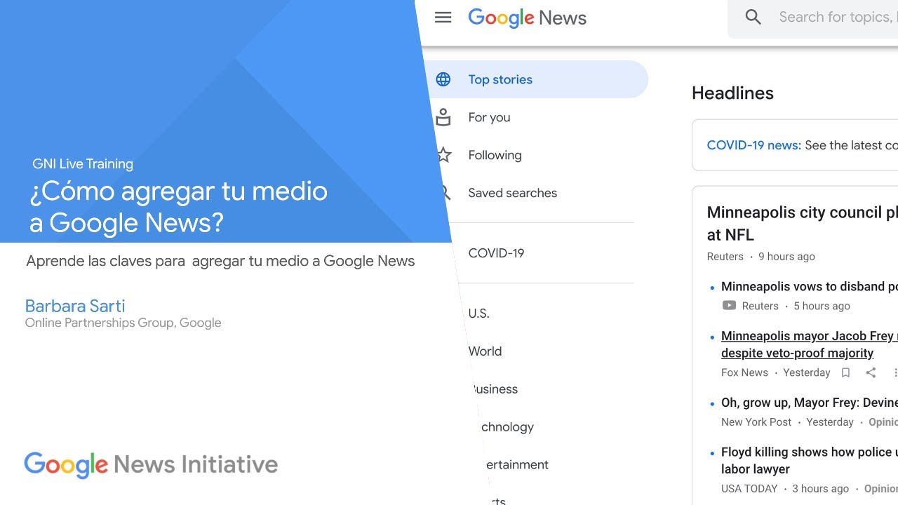 ¿Cómo agregar tu Web a Google News? Directo a las 18:00