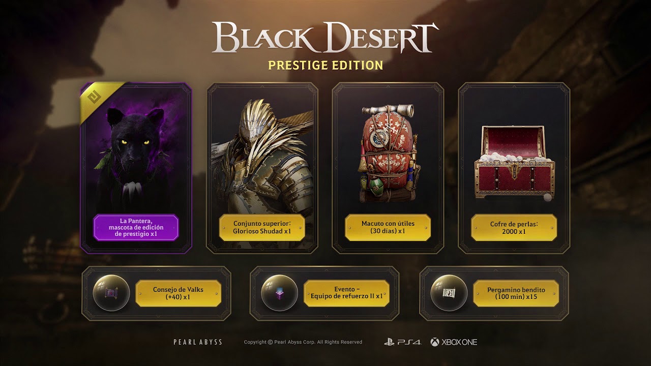 Black Desert Prestige Edition llega a PS4 y Xbox One X el próximo 6 de noviembre