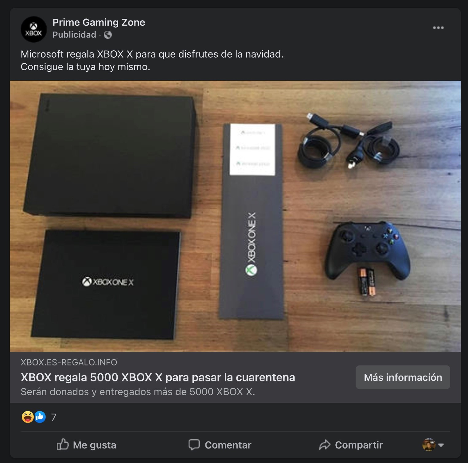Un falso anuncio de Facebook se difunde en España con del lanzamiento de la nueva Series X de Xbox y es un engaño para obtener datos