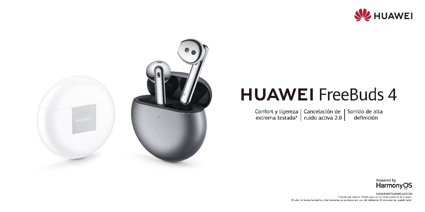 Huawei lanza HUAWEI FreeBuds 4, sus nuevos auriculares con ANC mejorada y adaptación abierta