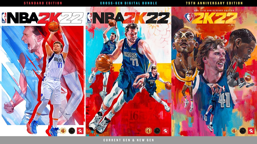 NBA 2K22 presenta la portada con Luka Dončić y a las leyendas de la NBA Kareem Abdul-Jabbar, Dirk Nowitzki y Kevin Durant