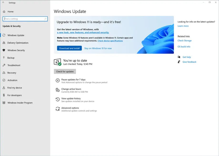 El mensaje de actualización de Windows 11 para los Insiders de la versión preliminar.