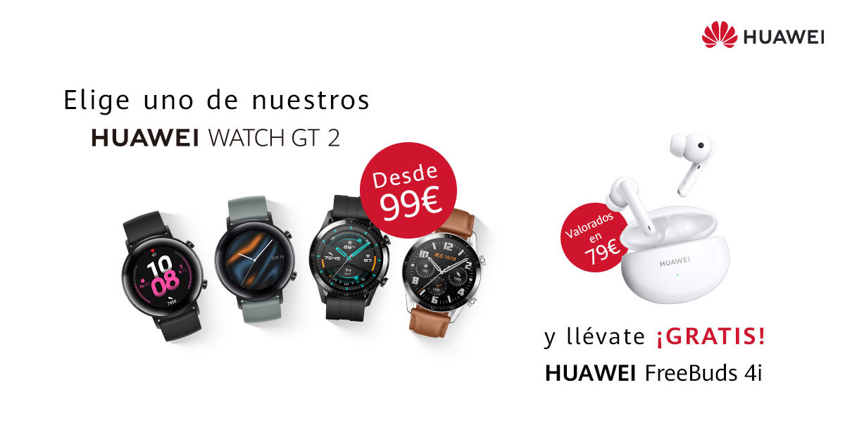 Vuelve a tu rutina deportiva con la Serie HUAWEI Watch GT 2, ahora acompañada de los auriculares HUAWEI FreeBuds 4i