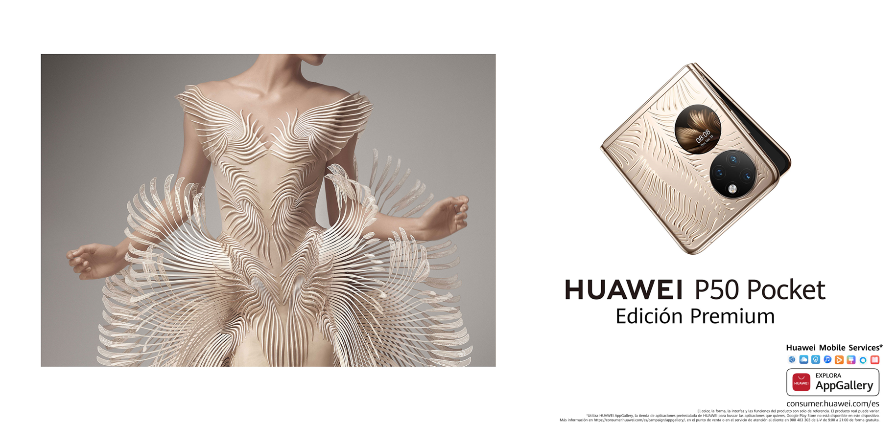 Huawei apuesta por la moda con el HUAWEI P50 Pocket, la mezcla perfecta de estética tecnológica y fotografía inteligente