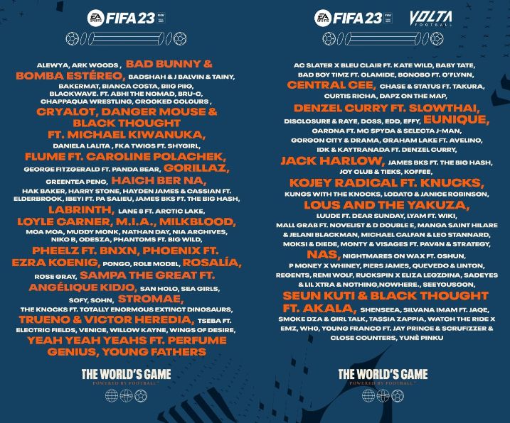 EA SPORTS presenta la banda sonora de FIFA 23