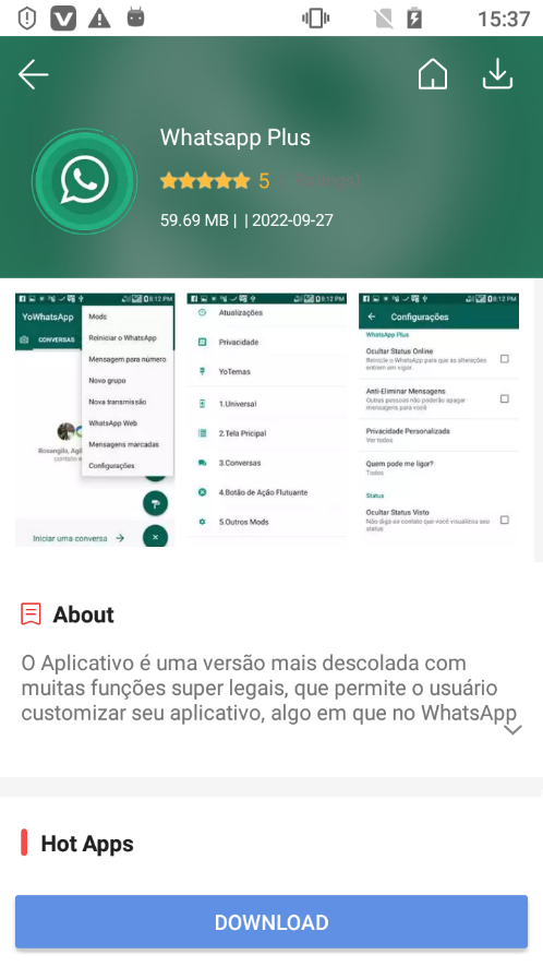 El mod malicioso de WhatsApp, difundido a través de la app Vidmate, infecta a los usuarios con el troyano Triada