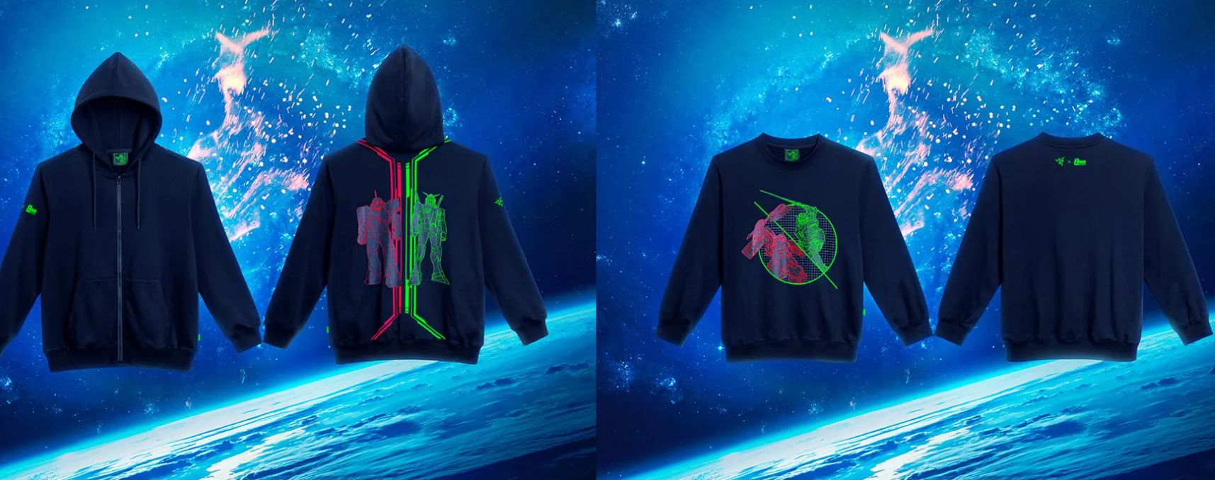 Camisetas Razer RX-78-2 Gundam y Razer MS-06 Zaku II