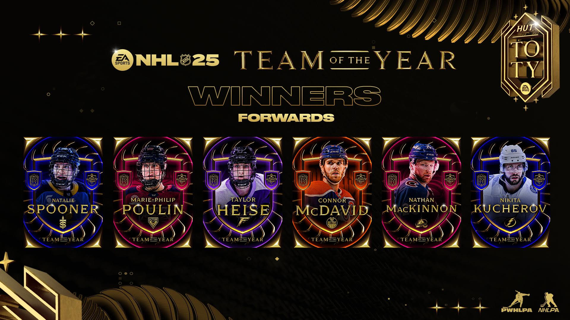 EAスポーツNHL 25はチームオブザイヤーのストライカーを発表します