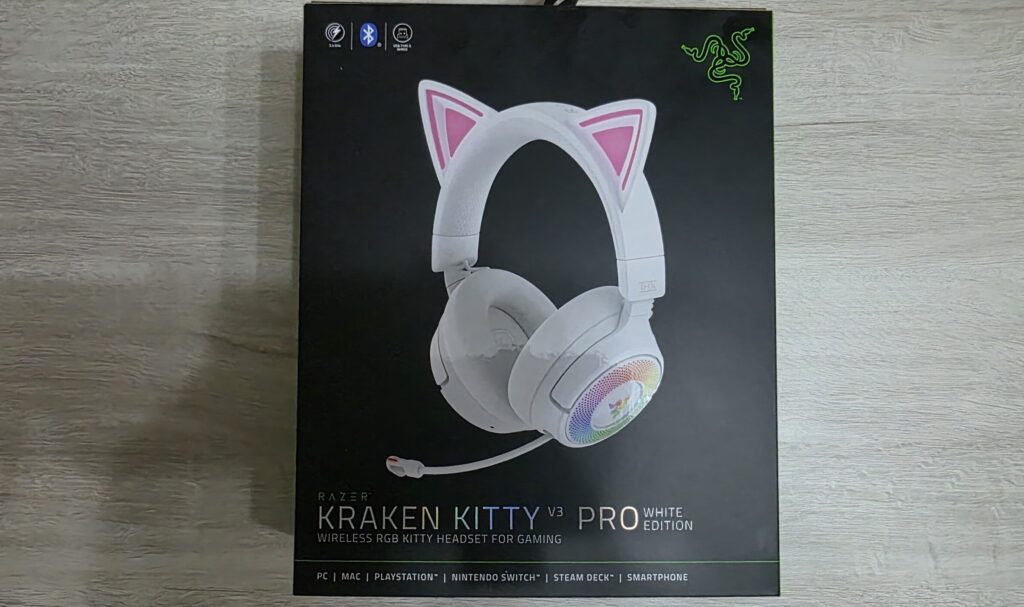 Caja Razer Kraken Kitty V3 Pro: el auricular gaming que une rendimiento y estilo en un solo rugido felino