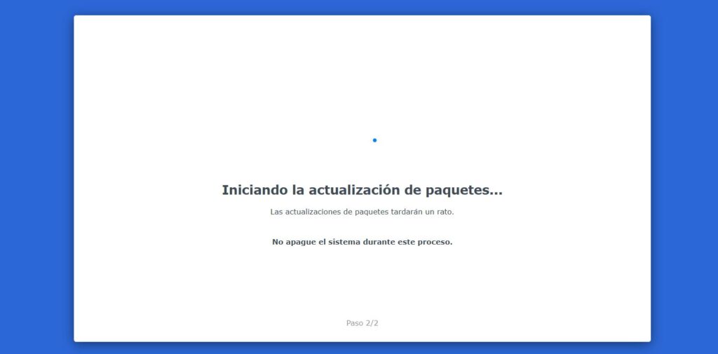 paquetes principales  el solo en la instalación