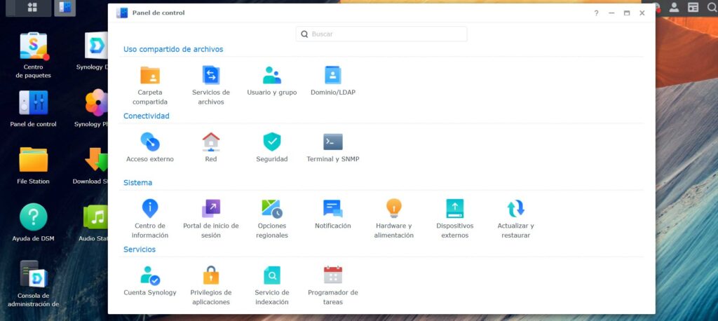 NAS al Control de panel - actualizar y restaurar dsm 7.3 Synology