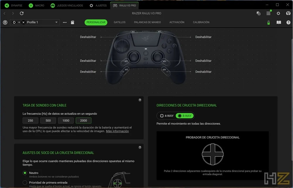 Configurar el mando desde el PC Razer Raiju v3 Pro