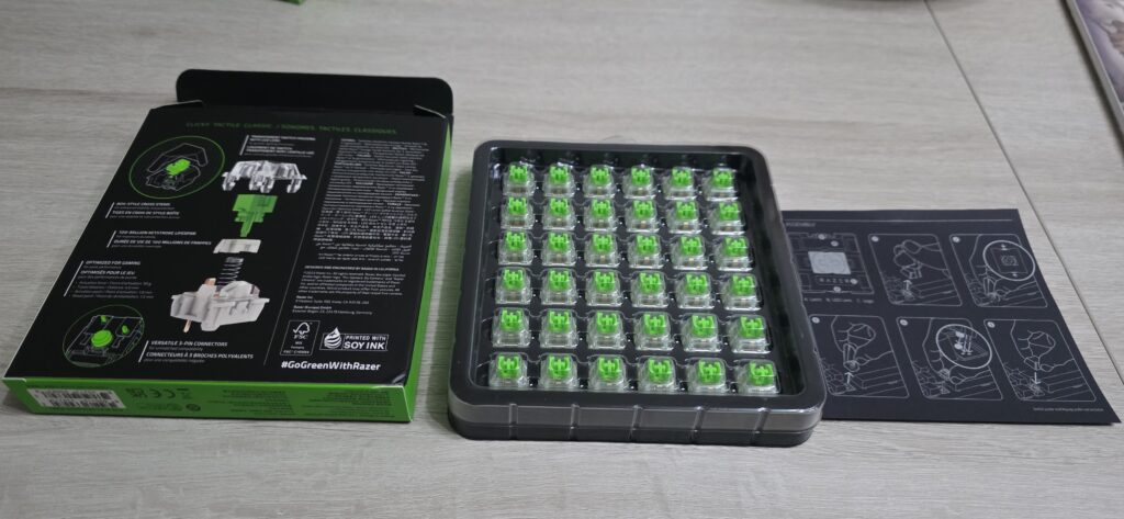Diseño hot-swappable de Switches para teclados Razer