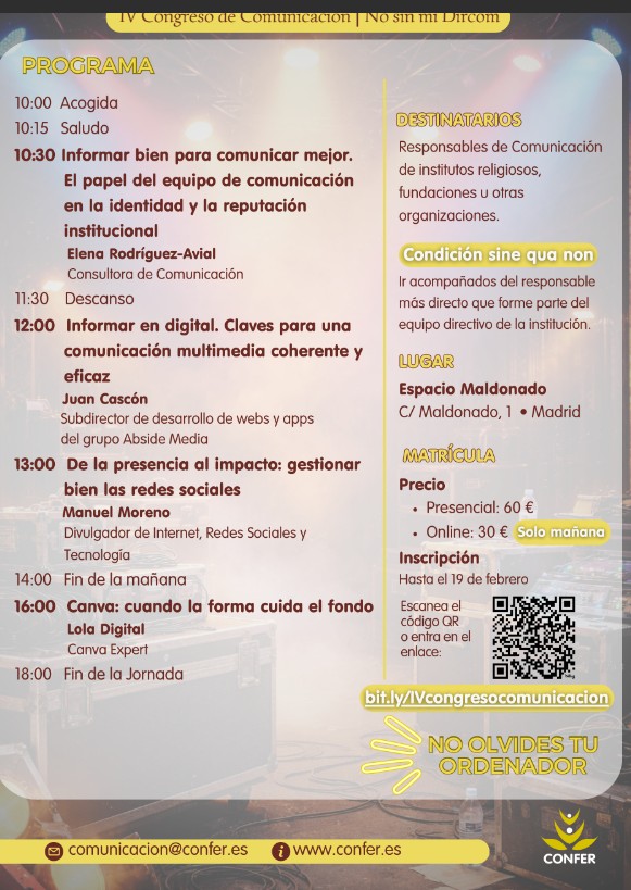 Fuente IV Congreso de Comunicación ‘No sin mi Dircom’ – El backstage de la comunicación institucional