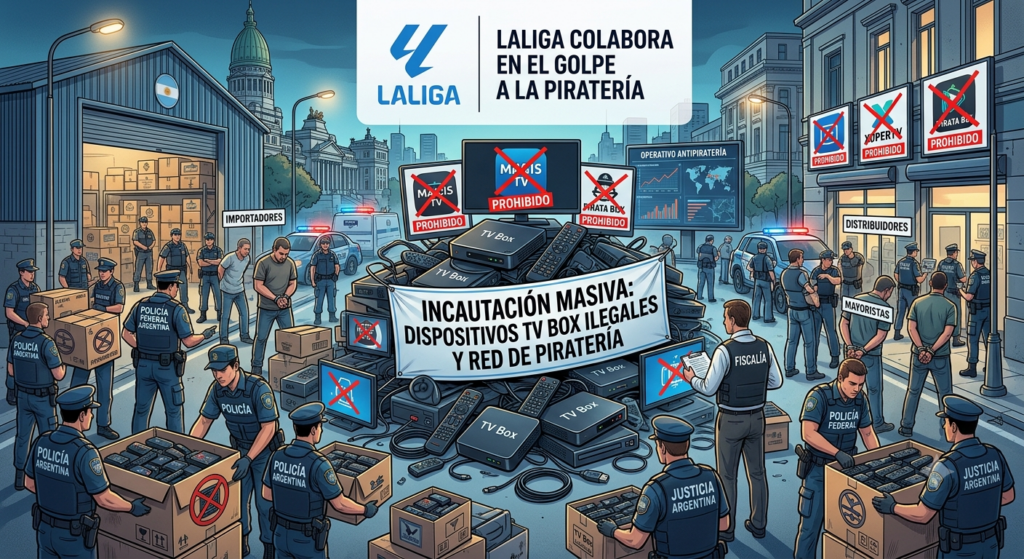 Megaoperativo en Argentina golpea al mercado ilegal de TV Boxes y a una gran red de piratería